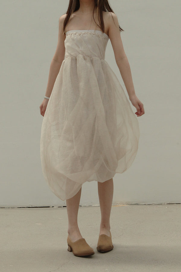 SWAYING/KNIT Organza Rotating Tube Top Skirt SW211LS17